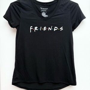 FRIENDS Black Graphic Short Sleeve Tee